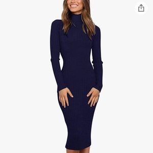 High neck midi dress